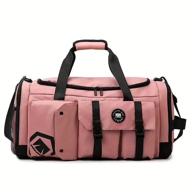 nouveau sac de voyage grande capacité 2025, compartiment séparé pour chaussures, sac de sport et de gym avec fermeture éclair pour séparation sec/humide