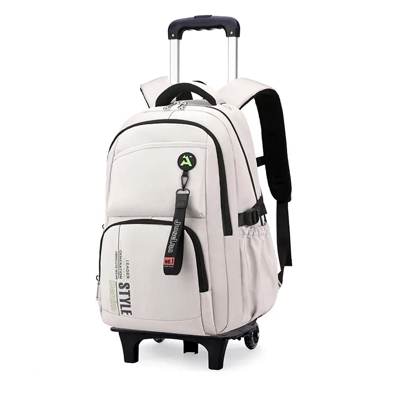 sac d'école avec roulettes sac à dos roulant pour garçon enfants étudiant sac à dos à roulettes chariot sac d'école chariot de voyage sac à dos bagages