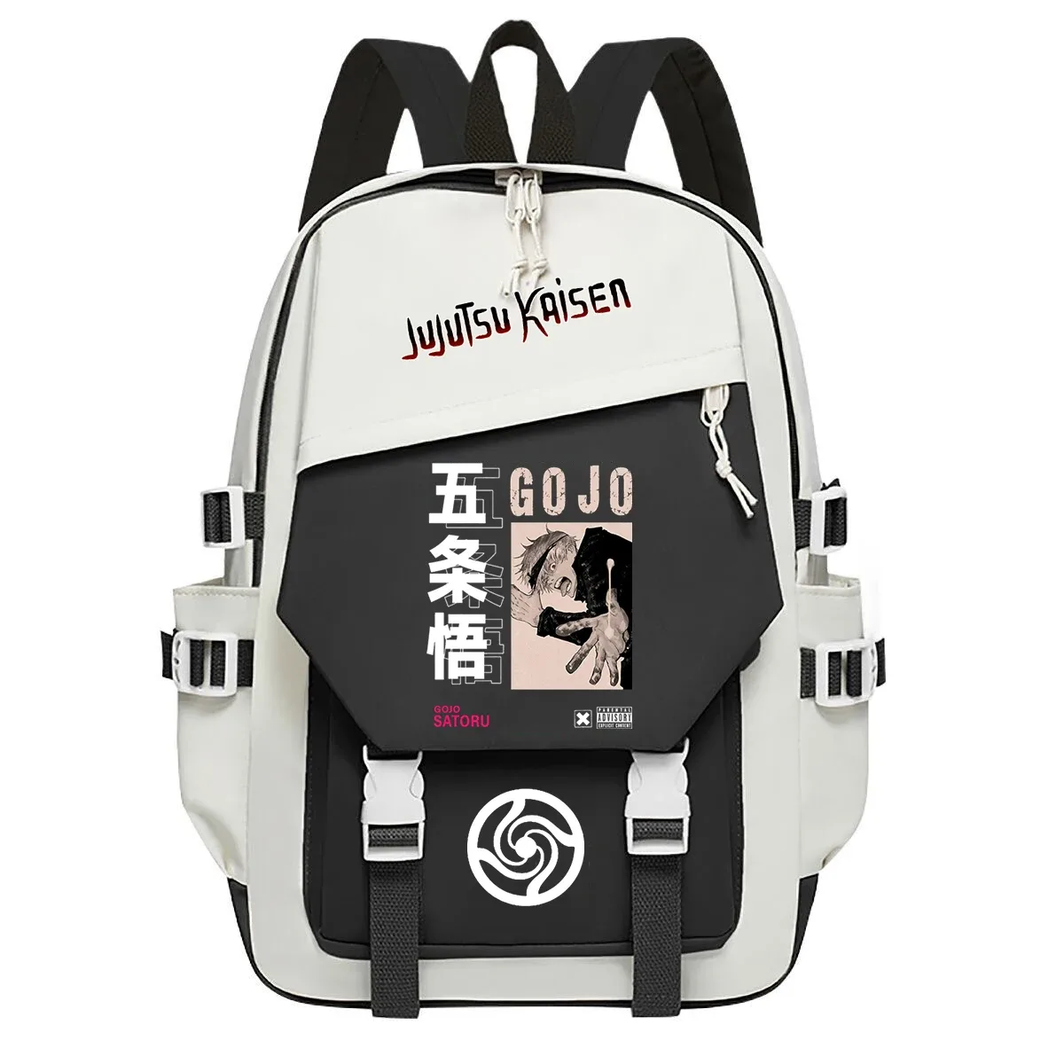sacs d'école anime jujutsu kaisen pour filles, sac à dos de grande capacité, imprimé gojo satoru, sac à dos pour étudiants, sac pour ordinateur, mochila
