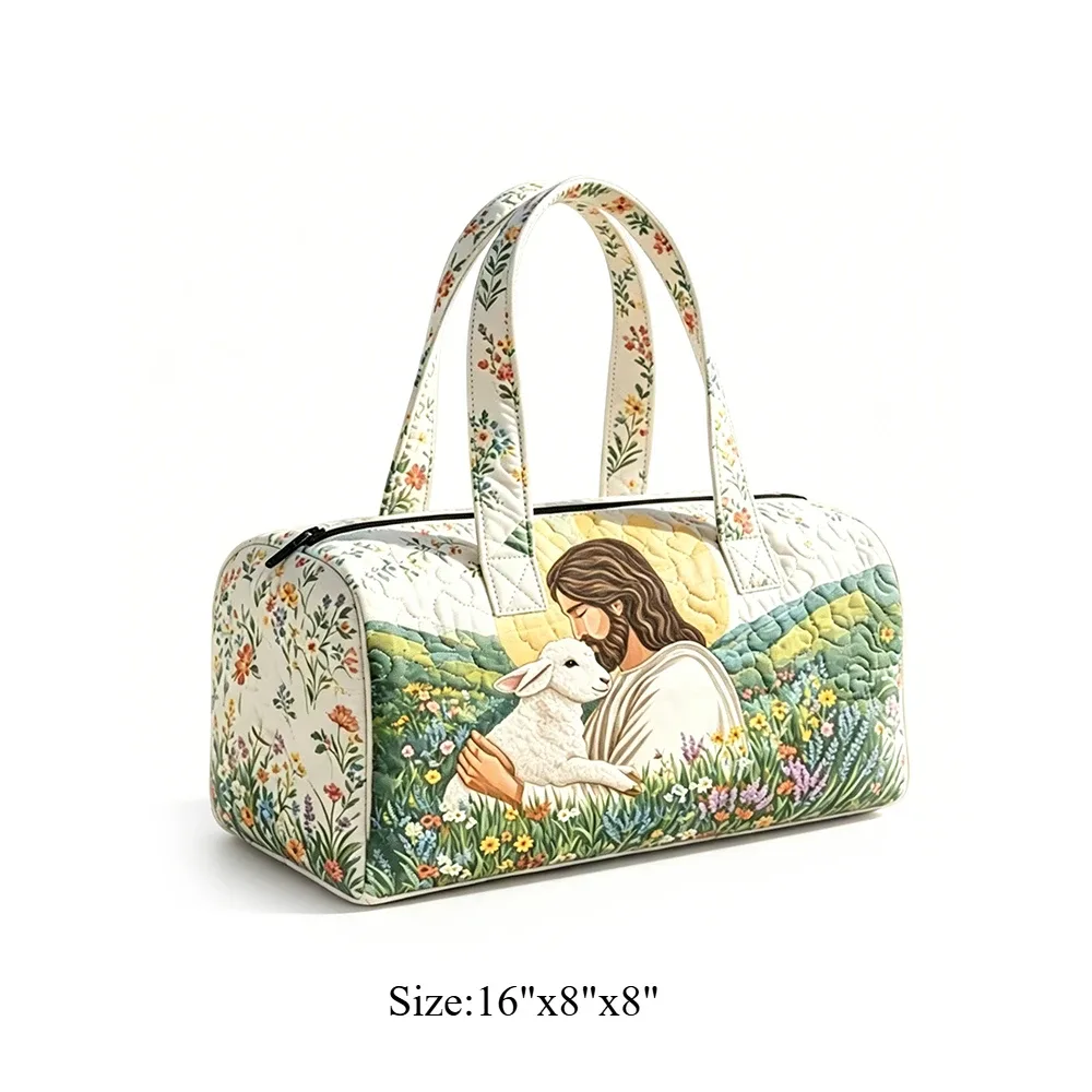 sac matelassé floral vintage style bohème pour femme, sac de voyage artistique pour halloween, sac de week-end pour amoureuses des animaux, sac de nuit