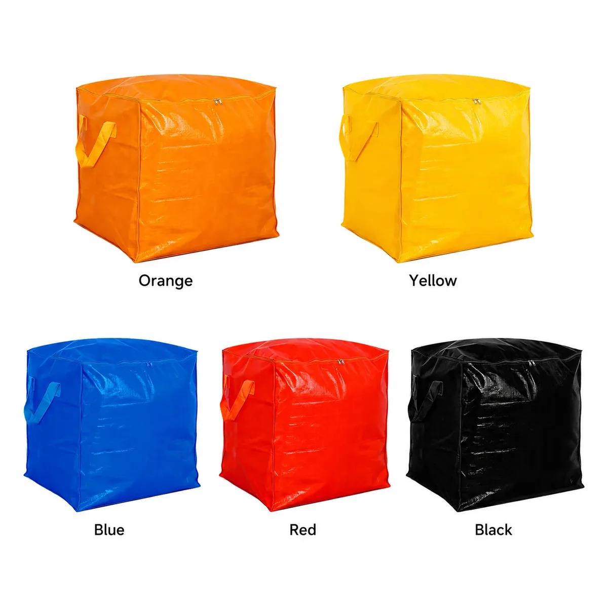sac de déménagement grande capacité 75-240l, sac de rangement tissé avec poignées et fermeture éclair pour vêtements, literie, voyage, maison, organisateur de placard