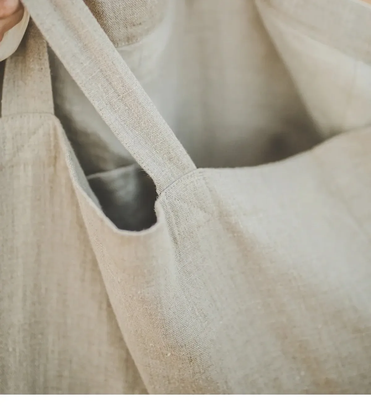 sacs de shopping en lin décontractés pour femmes, sacs d'articles divers réutilisables pliables, sacs à bandoulière de plage de voyage, grands sacs à main