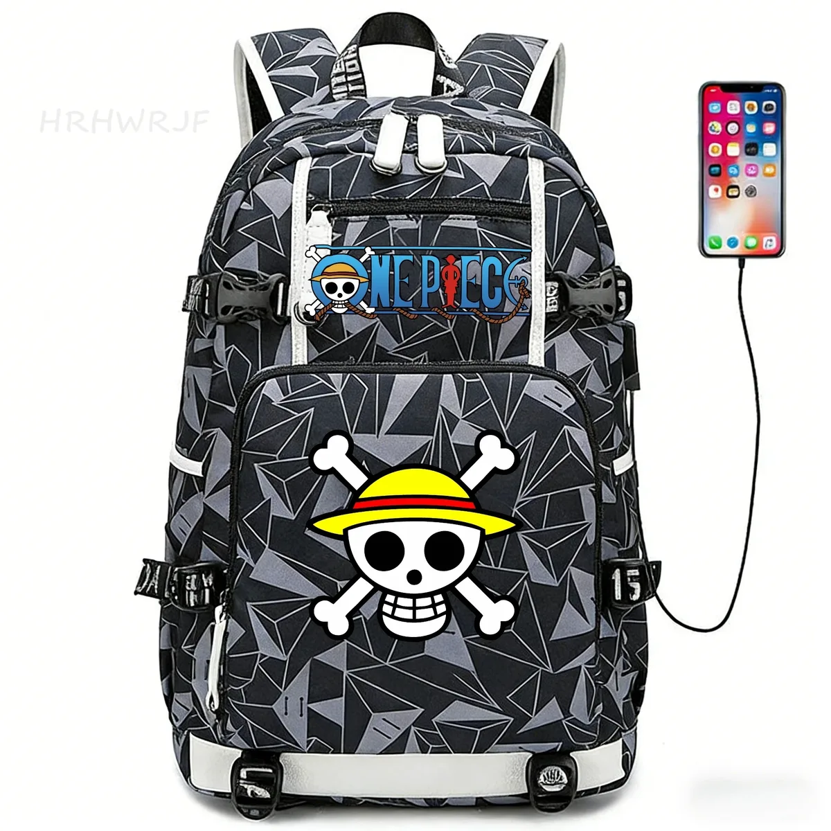 sac à dos one piece monkey d luffy pour ordinateur portable, pour adolescents, garçons et filles, léger, pour collège, lycée, grands sacs d'école pour étudiants