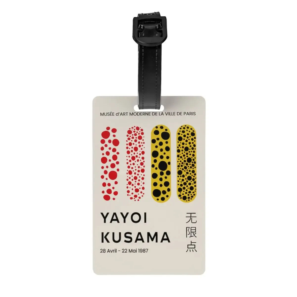 étiquette de bagage personnalisée yayoi kusama, peinture abstraite, protection de la vie privée, étiquettes de bagage, sac de voyage, valise attro