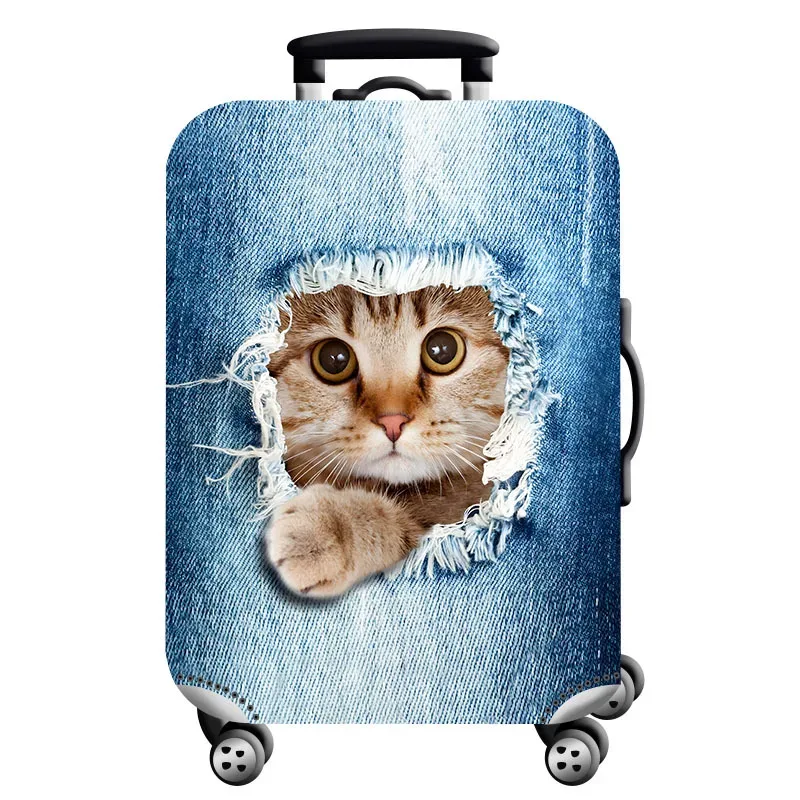 housse de protection pour bagages en tissu extensible, étui anti-poussière pour bagages, adapté à la valise de 18 à 32 pouces, organisateur de voyage