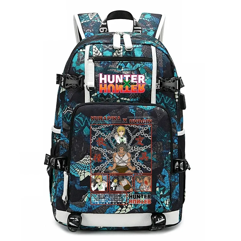 sac à dos imprimé hunter x hunter, grande capacité, pour étudiants, enfants, adolescents, voyage scolaire, sac à dos de voyage
