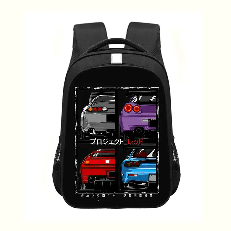sac à dos imprimé voiture de course jdm pour hommes et femmes, moteur turbo, sac à dos pour enfants, sacs d'école pour adolescent, sac à dos pour ordinateur portable, sac de voyage, japon