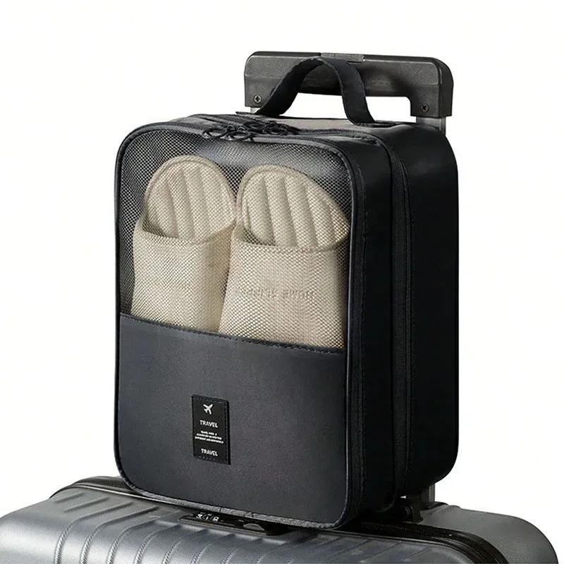 nouvelle sacoche de voyage pour chaussures, sac de rangement en maille respirante lavée, pour plusieurs paires de chaussures, boîte à chaussures portable pour voyages d'affaires