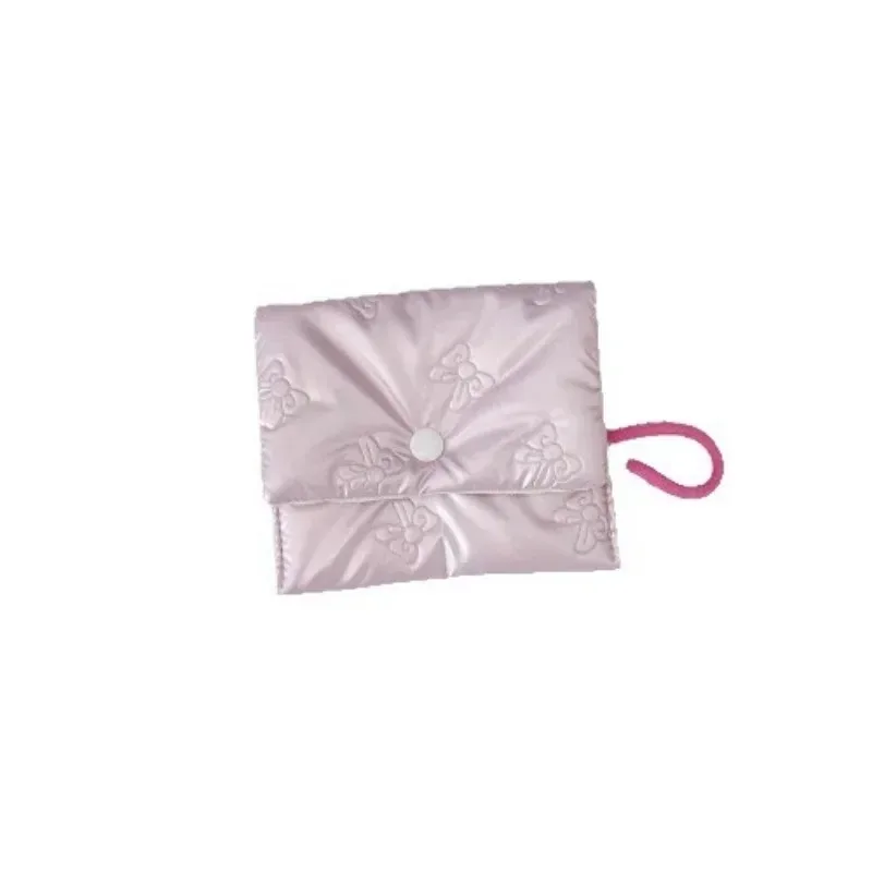 1 pièces sac de maquillage pour femmes petit nœud rose maquillage rouge à lèvres sac de rangement mignon sacs à cosmétiques porte-monnaie pochette de banlieue ins style