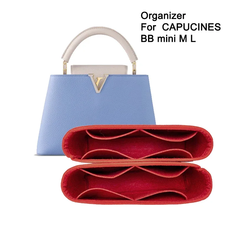 Insert organisateur de sac pour CAPUCINES BB, doublure de sac à main, façonneur de maquillage de sac à main, protecteur de doublure de sacs à bandoulière, 1 paire