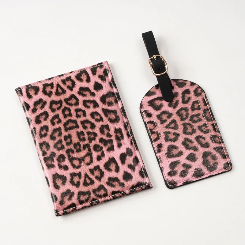 housse de protection pour passeport à imprimé léopard, porte-passeport de voyage, portefeuille en cuir pu, étui pour cartes, sac de rangement de voyage unisexe, cadeau