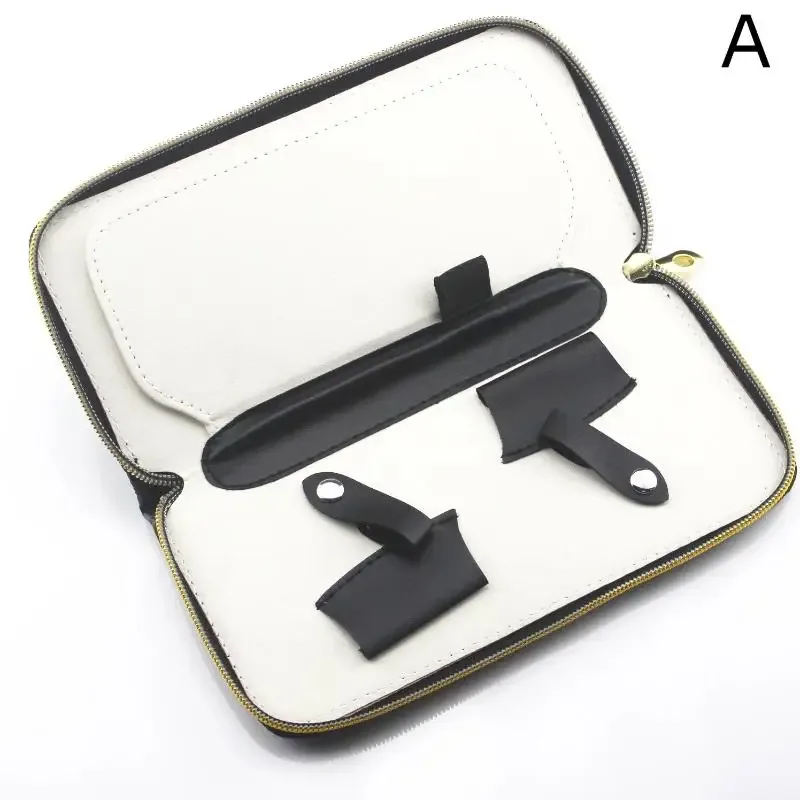 sac de rangement pour ciseaux de coiffure en cuir pu antichoc avec fermeture éclair, pochette portable pour salon de coiffure, accessoire unitaire.