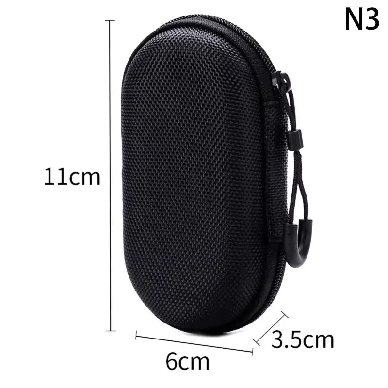 mini étui de rangement rigide en eva, organisateur portable pour petits accessoires électroniques, sac de transport pour voyage, noir