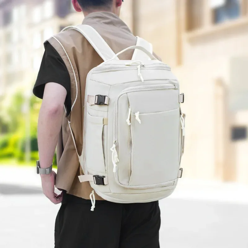 sac de sport grande capacité avec compartiment à chaussures indépendant, sac à dos de voyage pour affaires en tissu oxford, unisexe