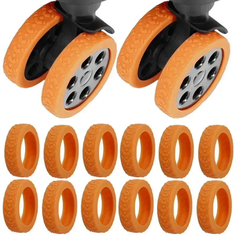 protecteur de roues de bagages en silicone, 2/48 pièces, roulettes, chaussures, valise de voyage, réduit le bruit, accessoires de couverture de protection de roue