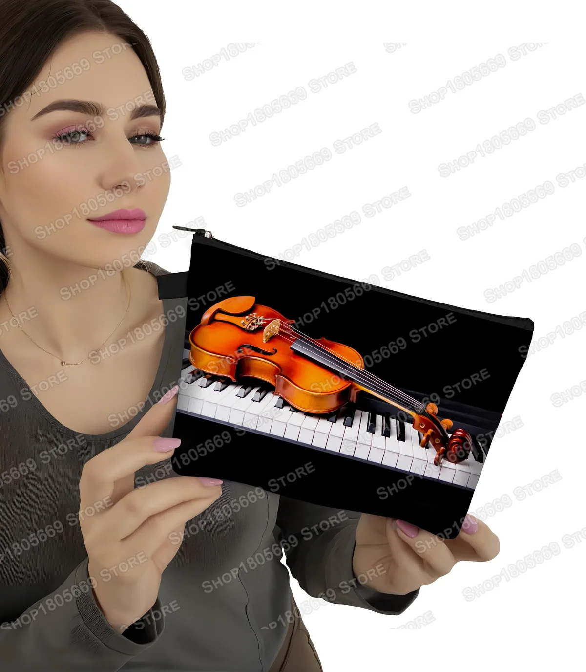 trousse à cosmétiques pour notes de musique pour femmes, sac de maquillage pour piano, jemakeup, sacs de rangement pour femmes pour le voyage, organisateurs de cosmétiques, sac cadeau