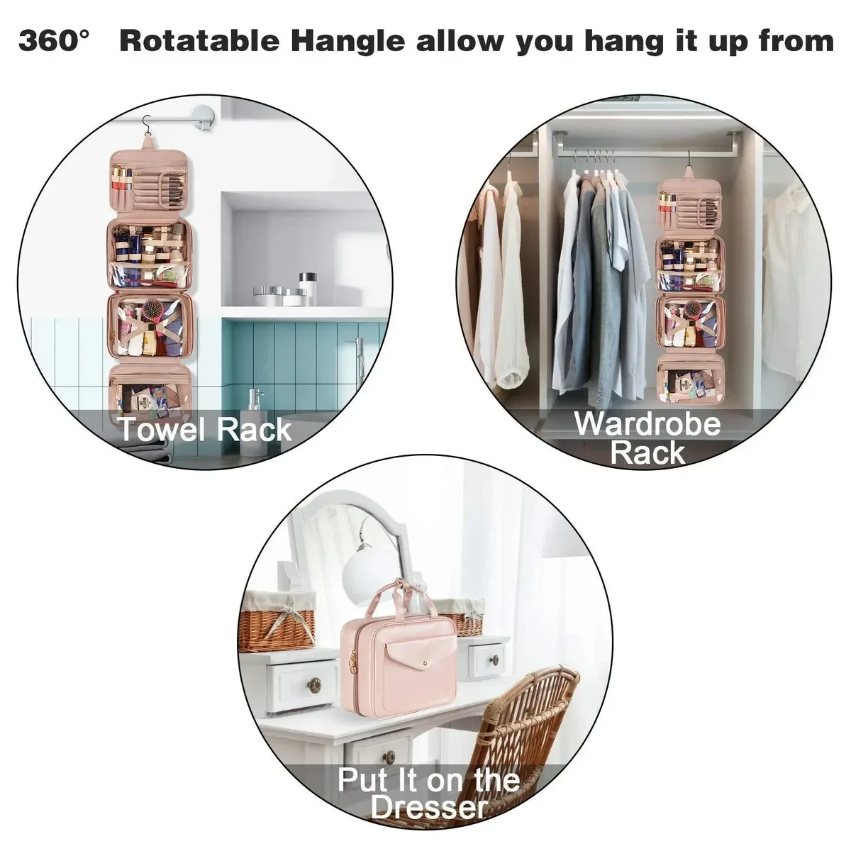 organisateur de voyage, trousse de toilette suspendue pour hommes, salle de bain, grande boîte de rangement portable, étanche, trousse de maquillage cosmétique pour femmes