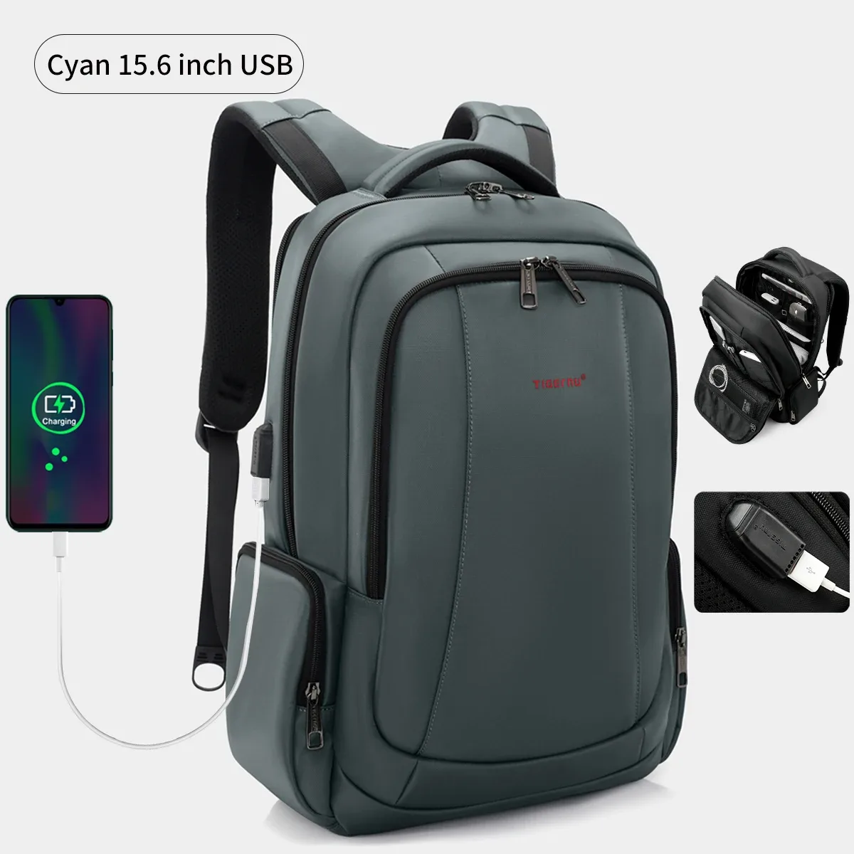 tigernu sac à dos en nylon imperméable femme hommes sac à dos pour 15.6 ordinateur portable sac pour ordinateur portable mochilas sacs à dos scolaires sac mâle sac à dos