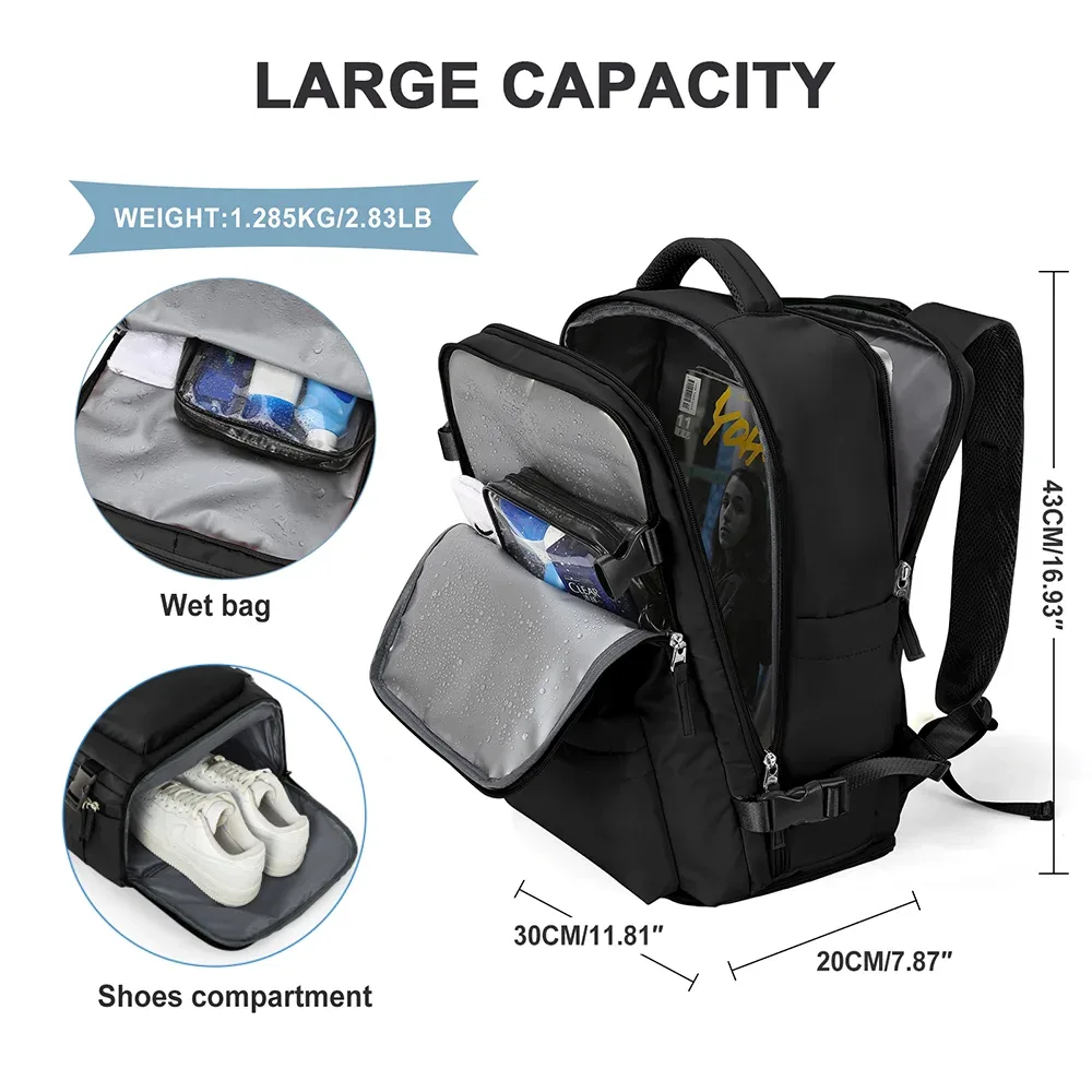 Sac à dos de voyage pour femme et homme, cabine, avion, Wizzair, bagage à main, sac à dos pour ordinateur portable, 40x30x20