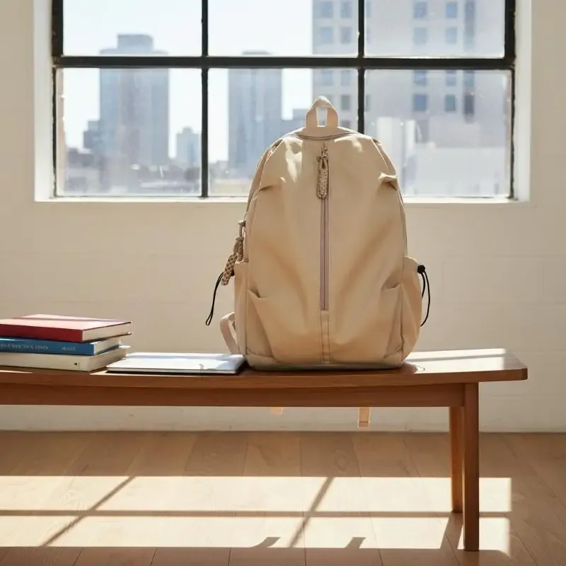 sac à dos de voyage léger au design simple, grande capacité, idéal pour les étudiants et les activités sportives