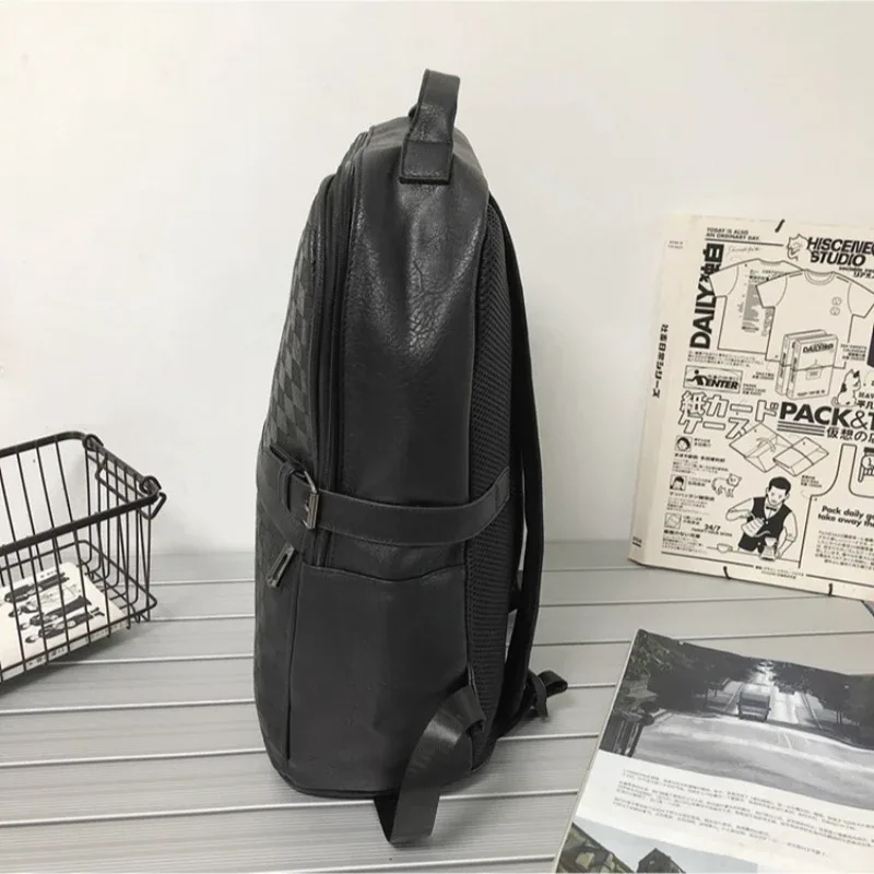 sac à dos de luxe à carreaux 3d pour hommes, sac de voyage de grande capacité pour ordinateur portable de 15 pouces, sacs à dos d'affaires à la mode unisexe