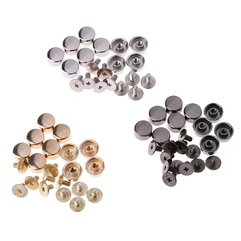 accessoires de couture, sac à main, sacs à bandoulière, goujons inférieurs, rivets, vis, 10 pièces