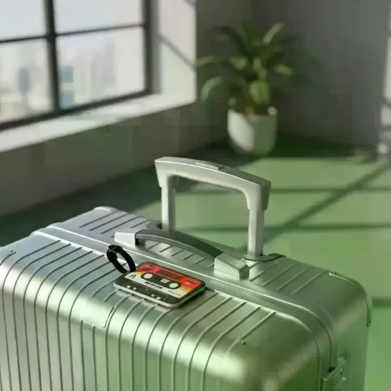 étiquette de bagage en plastique au design vintage, anti-perte, porte-identifiant pour valise, pour une identification facile en voyage
