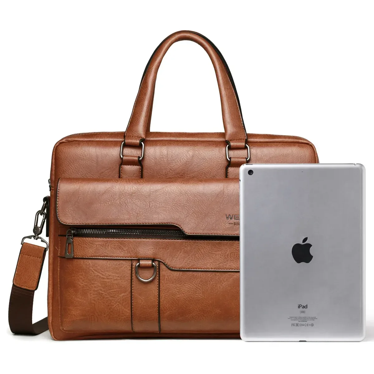 2025 hommes porte-documents sac de haute qualité affaires célèbre marque pu cuir épaule sacs de messager bureau sac à main 14 pouces pochette d'ordinateur