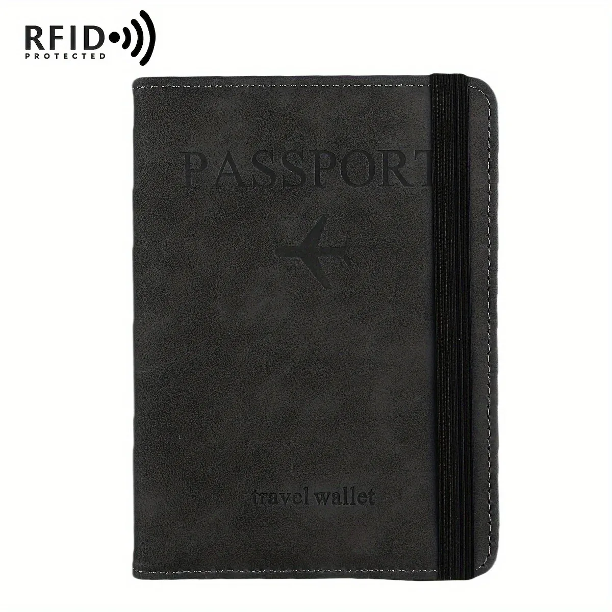 porte-passeport rétro en pu, portefeuille multifonction avec blocage rfid, housses de passeport avec emplacements pour cartes et objets personnels