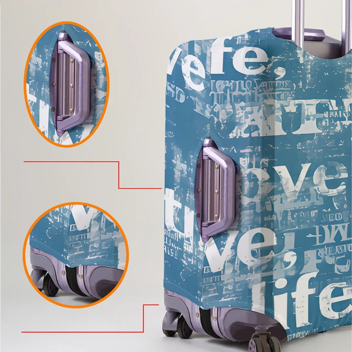 housse de protection pour bagages, élastique, imperméable, anti-poussière, pour valise de 18 à 32 pouces, accessoires de voyage