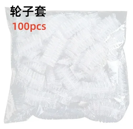 50/100pc jetable valise de voyage jambe couverture bagages roue pe couvertures pour roue anti-poussière oreille manchon valise rouleau protecteurs