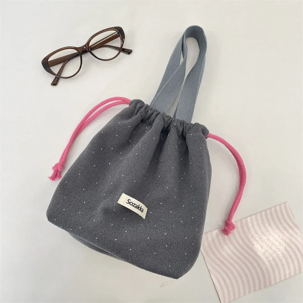 sac à cosmétiques à cordon de serrage pour femmes, rangement de voyage, sac de maquillage, organisateur, pochette de maquillage portable, trousse de toilette et de beauté
