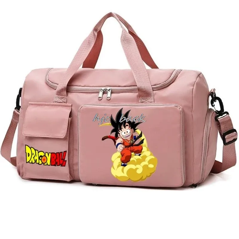 sac de rangement de grande capacité imprimé dragon ball, sac à bandoulière, accessoires de camping, sac de voyage avec séparation sec/humide