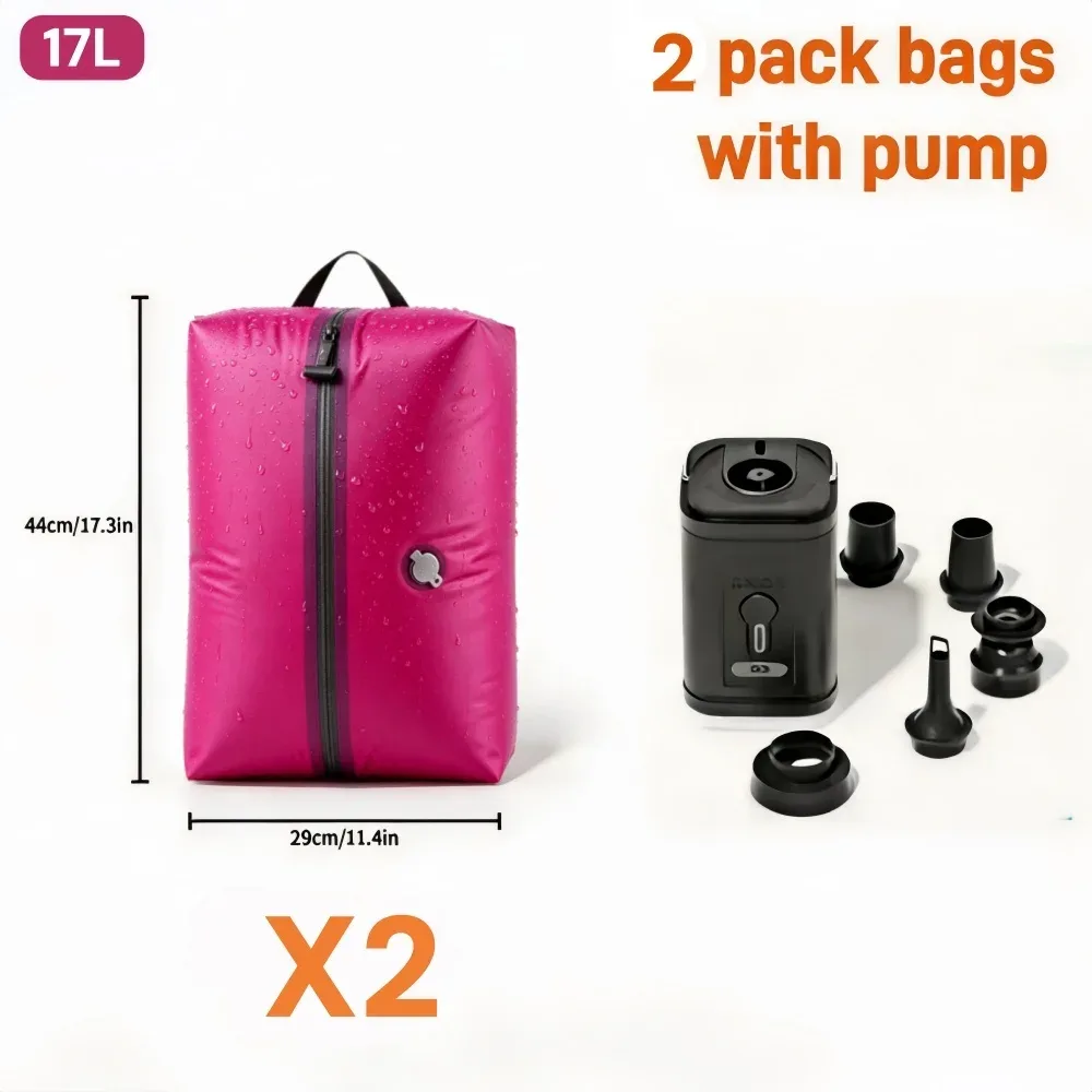sacs de compression pour accessoires de voyage, sacs de rangement sous vide pour vêtements, sacs réutilisables pour valises, sacs d'emballage pour vêtements, économiseurs d'espace