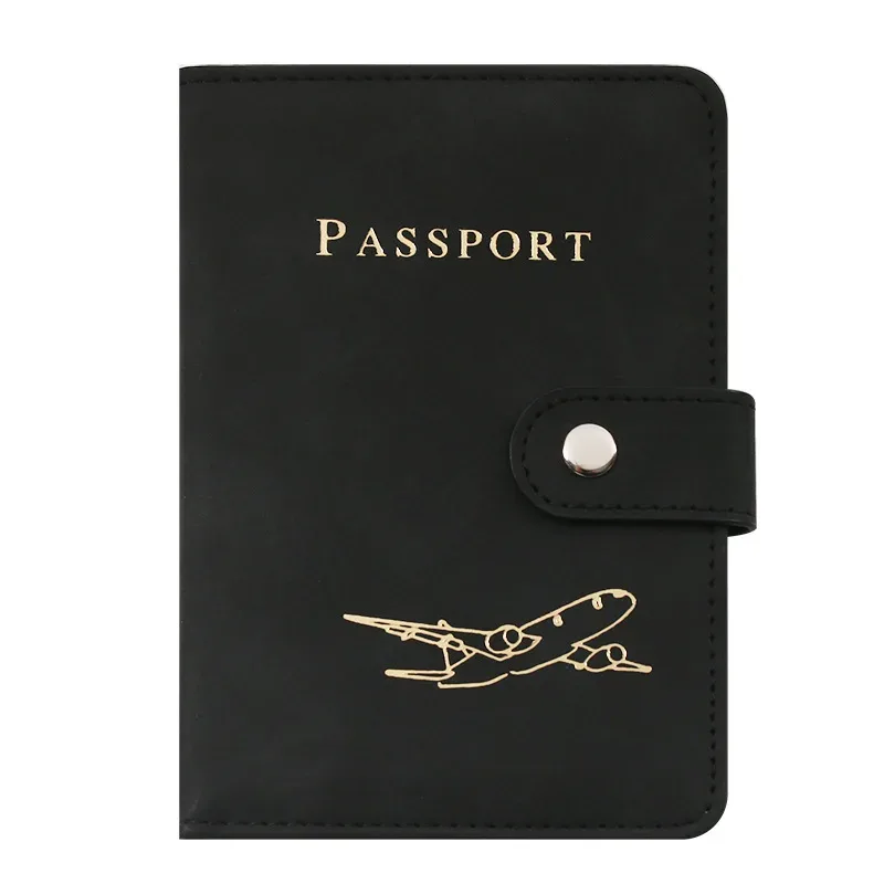 étui porte-passeport en cuir étanche avec porte-cartes de crédit, housse de voyage mignonne pour femme/homme avec boucle