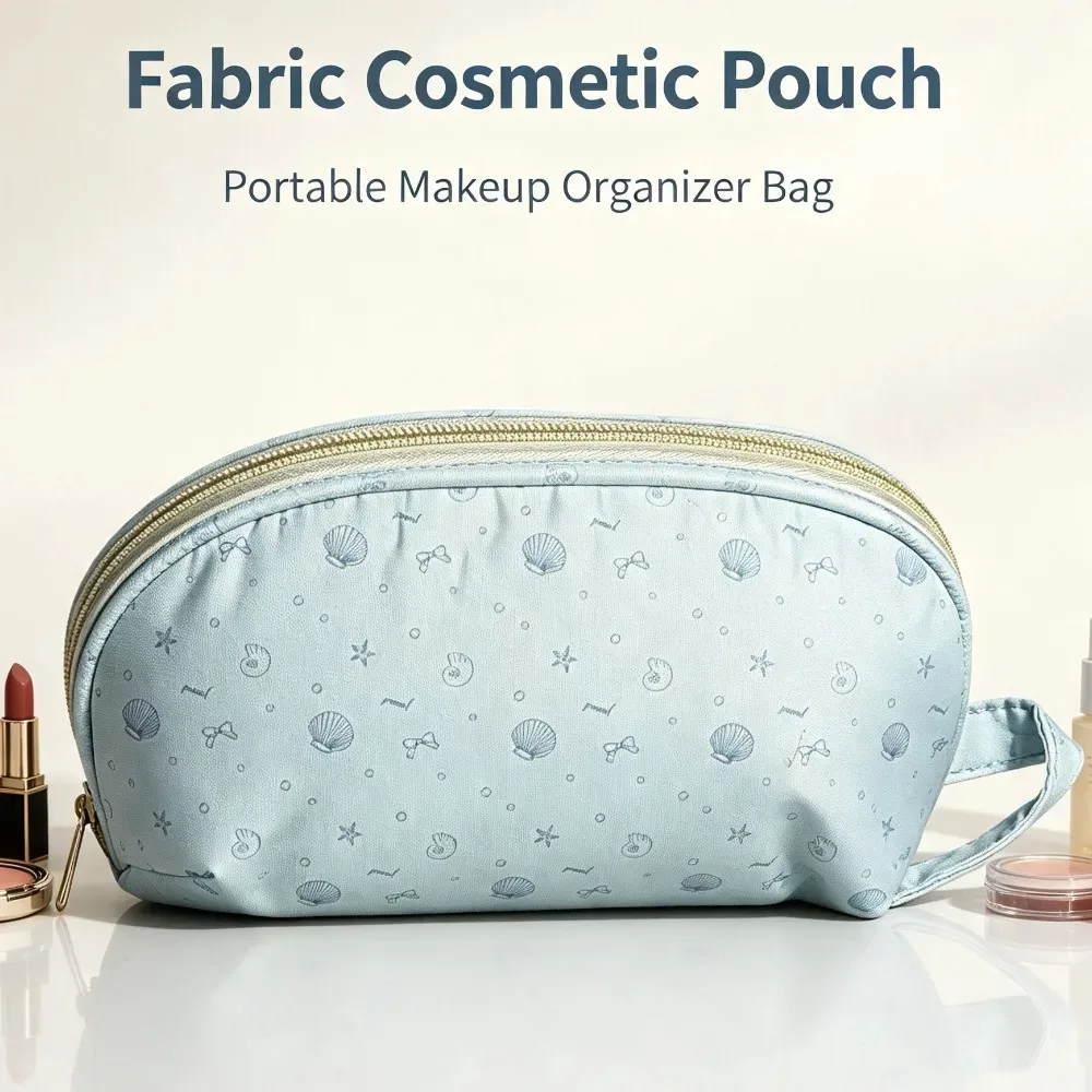 Trousse à crayons en forme de coquille, sac de maquillage de grande capacité, sac de rangement multifonctionnel, pochette de rangement de voyage à fermeture éclair pour papeterie