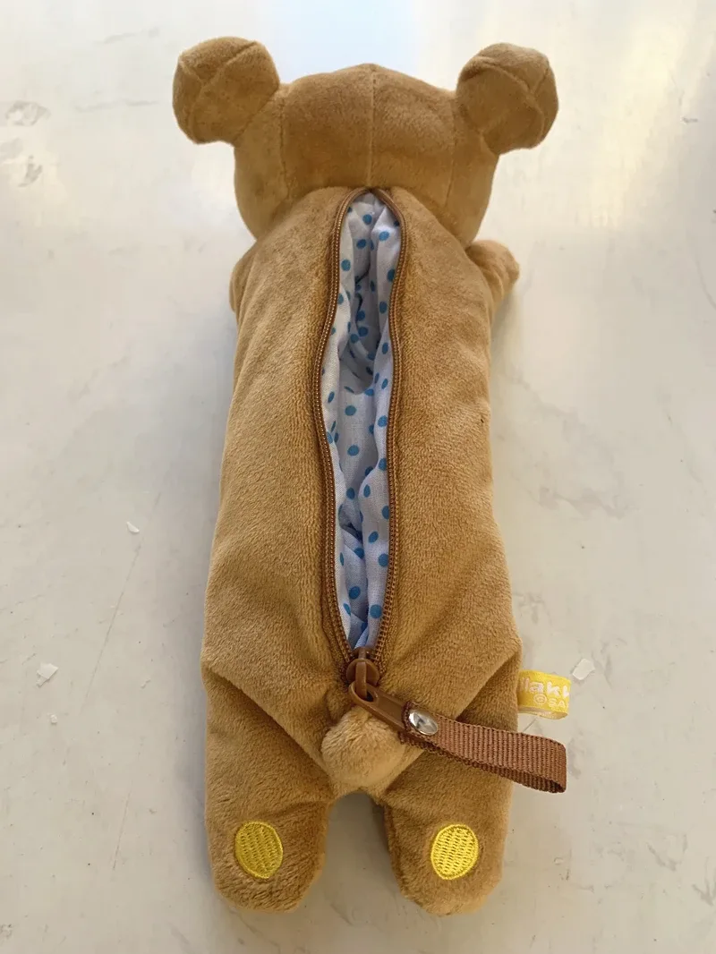 kawaii rilakkuma étuis à crayons en peluche pour filles enfants école korilakkuma ours anime mignon trousse à crayons pochette organisateur stylo sac