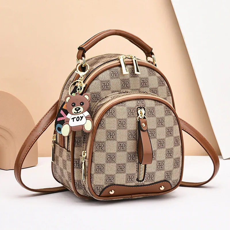 à la mode nouvelles femmes sac à dos en cuir souple lettre unique épaule sac à bandoulière urbain simple sac à main classique polyvalent sac à main