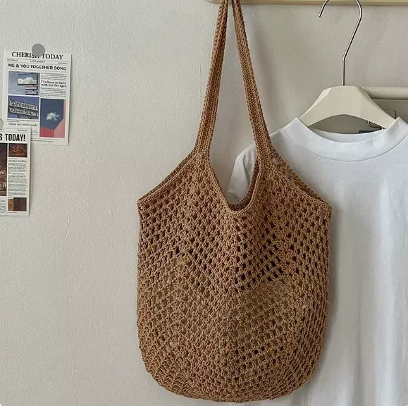 sac de plage au crochet personnalisé, sac fourre-tout d'été, sac cadeau pour demoiselle d'honneur, sac cadeau pour enterrement de vie de jeune fille, sac artisanal écologique