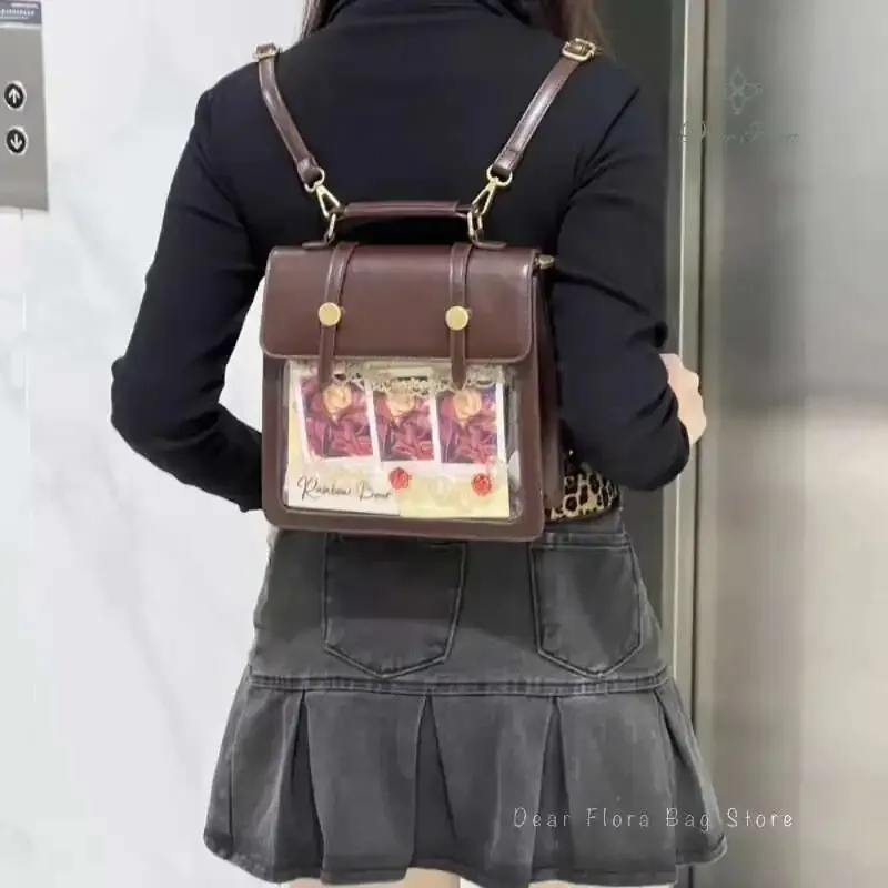 mode mignon ita sac à dos nouveau jk épaule lolita messager sac à bandoulière filles transparent bricolage affichage sac à main y2k mini sac à dos