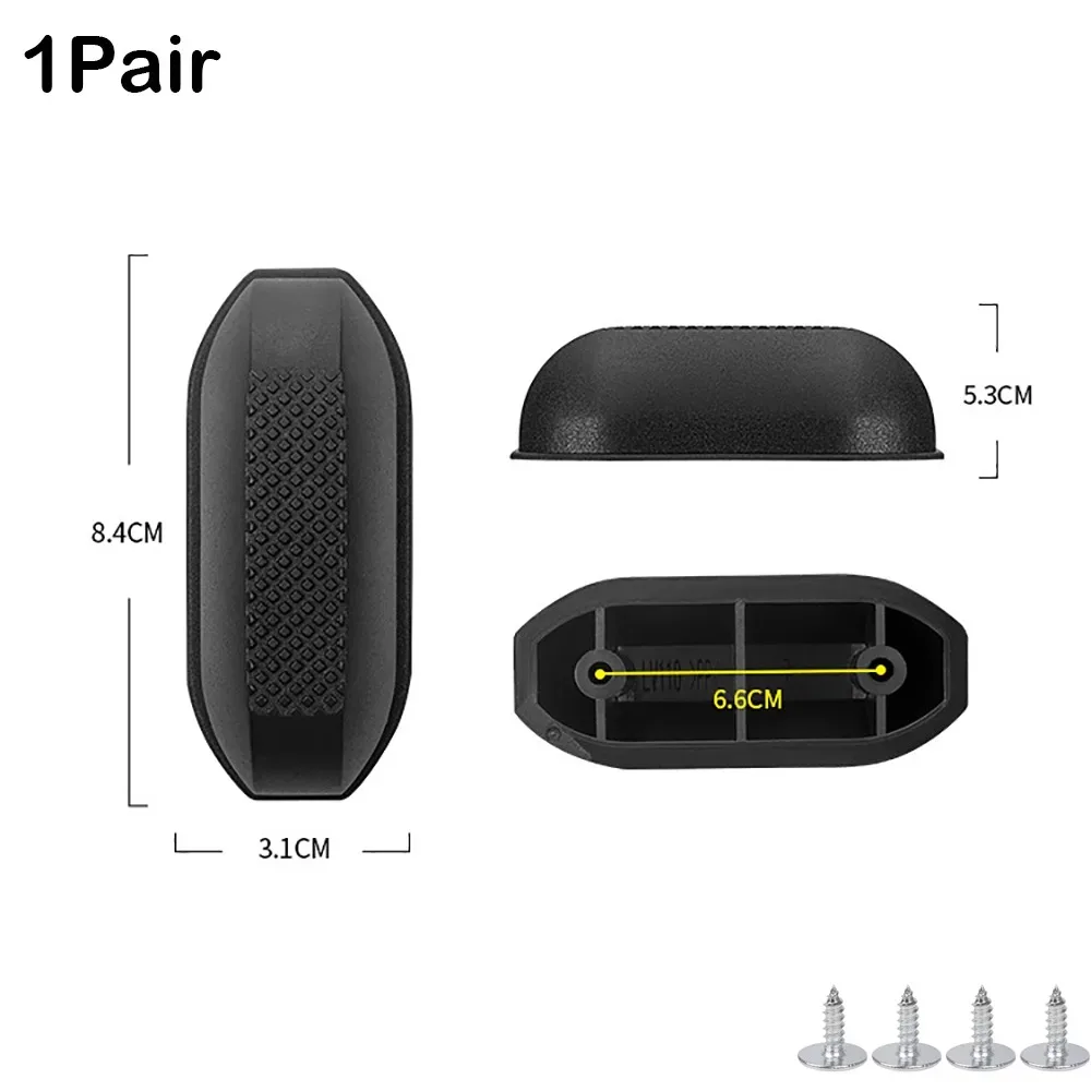 patins de protection en plastique noirs pour bagages avec vis – supports de fond de valise universels