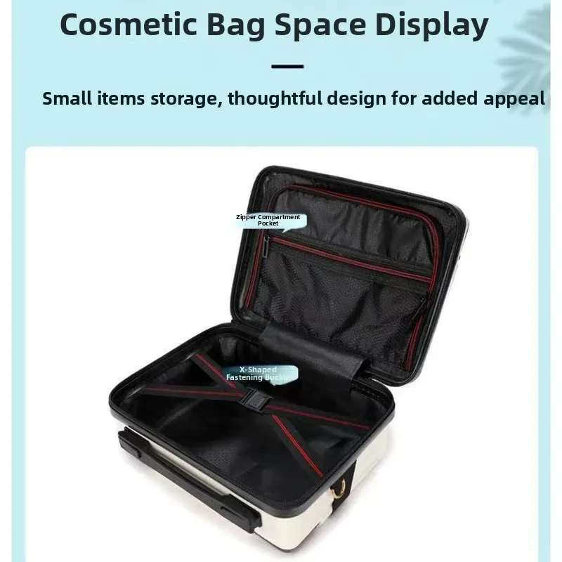 nouvelle trousse de maquillage compacte pour pc, avec bandoulière, sac de rangement portable, sac bandoulière pour étudiants, imperméable, antichoc