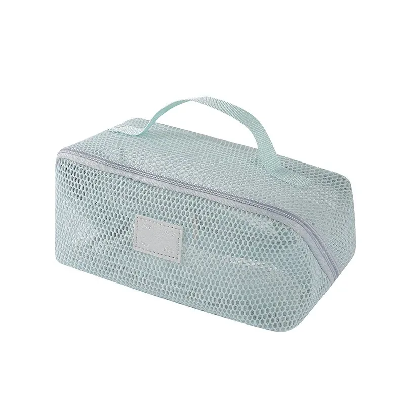 sac de maquillage à main en maille de grande capacité, fermeture éclair, multicouche, maille transparente, sac à cosmétiques, étui de rangement carré