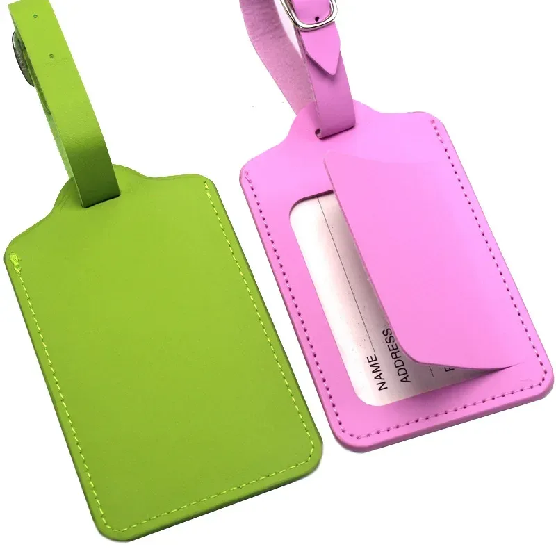 étiquettes de bagage pour hommes et femmes, porte-nom d'adresse d'identification de valise, étiquettes d'embarquement de bagages, étiquette portable en cuir pu, accessoires de voyage