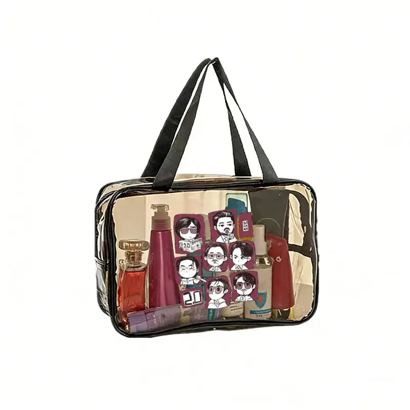sac fourre-tout transparent en pvc arirang world tour 2026, sac de rangement de voyage transparent pour articles de toilette, trousse de maquillage légère, cadeau pour fans kpop