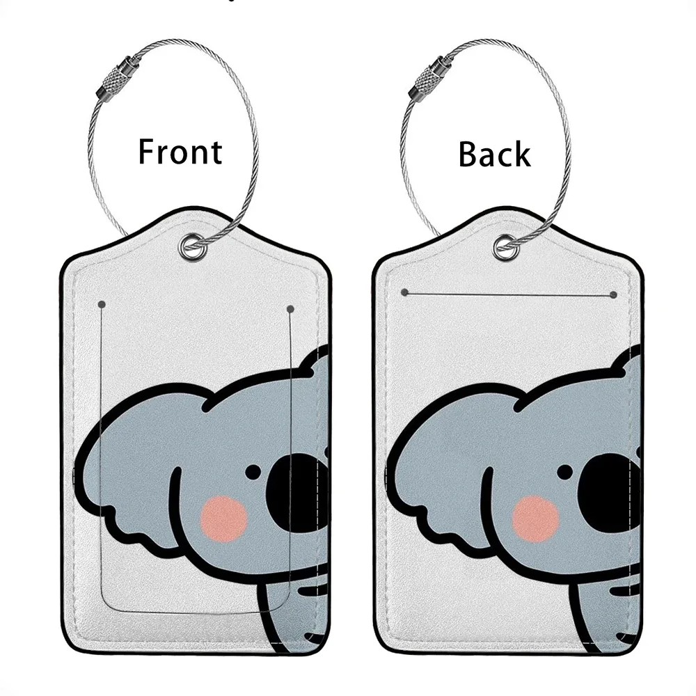 offre spéciale animaux mignons en cuir étiquette de bagage d'affaires étiquette d'adresse de valise étiquette de valise d'embarquement étiquette nom id adresse clip