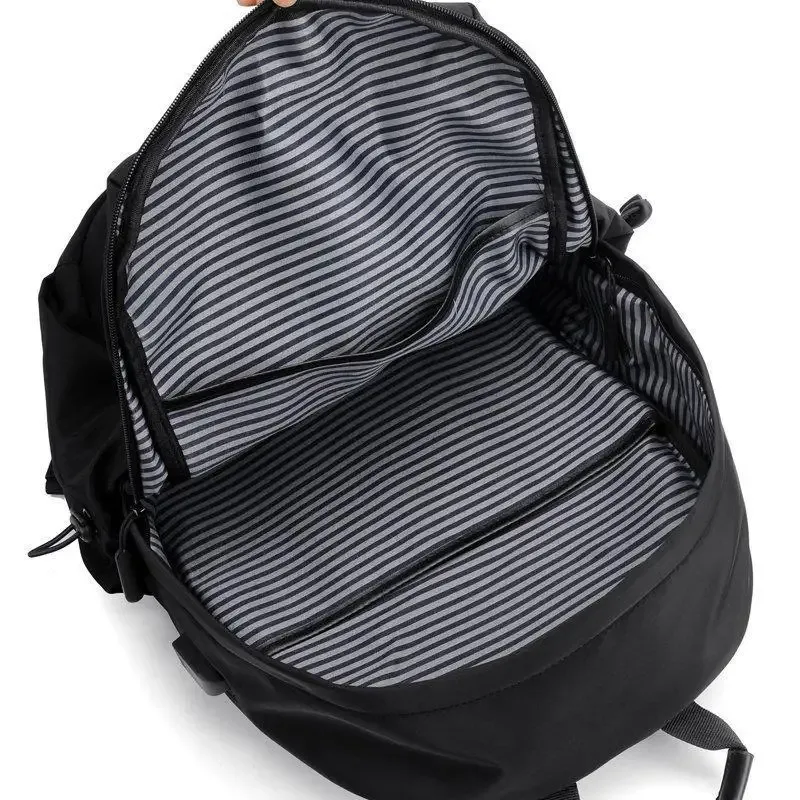 sac à dos pour ordinateur portable gris résistant à l'eau, grande capacité, bretelles rembourrées, pour l'école, le travail, les voyages et la randonnée