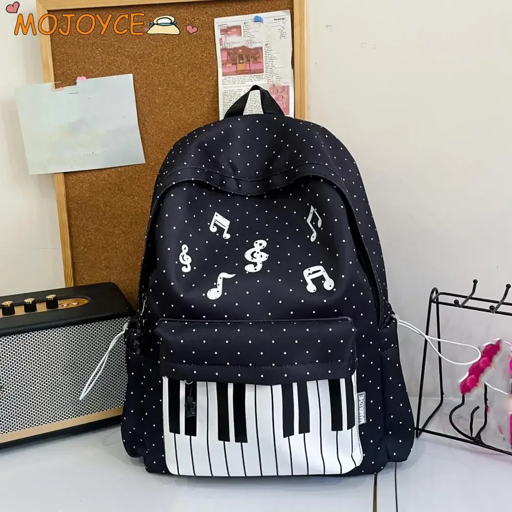 Sac à dos sur le thème du piano, sacs à dos élégants pour ordinateur portable, sac à dos décontracté à motif de piano, sac à dos tendance et preppy pour étudiants