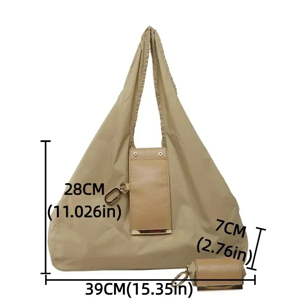 sac fourre-tout réutilisable mini format porte-clés, léger, grande capacité, pliable, sac de courses, porte-clés, écologique, extensible, sac réutilisable