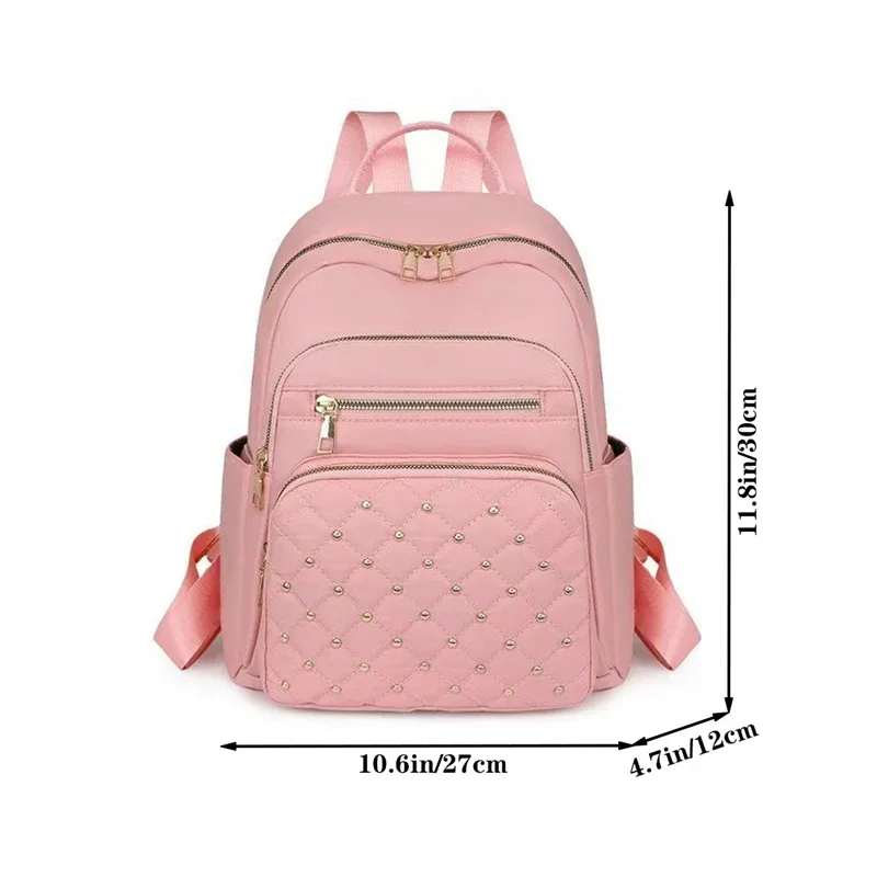 sac à dos matelassé léger et respirant, sac à dos multi-poches en similicuir pour femmes, pour le transport quotidien et les trajets domicile-travail